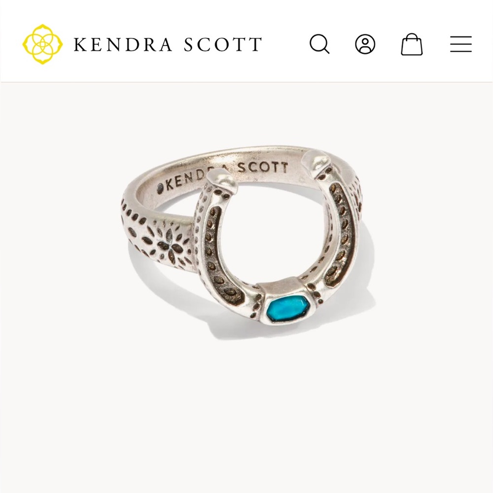 Kendra Scott Vintage Silver Horseshoe Ring